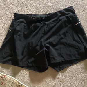 Black running shorts